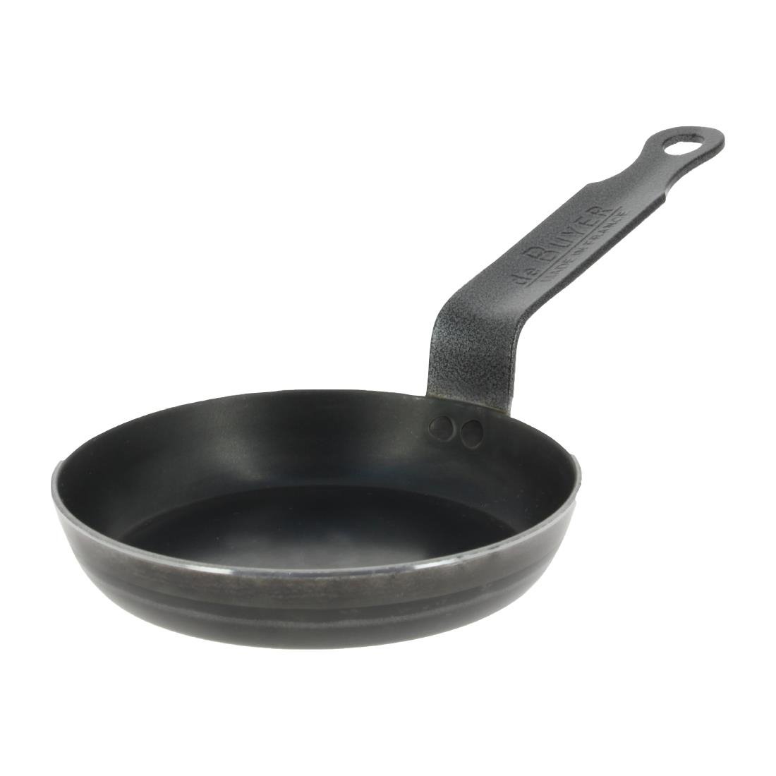 Poêle à blinis en tôle dacier bleuie De Buyer 12 cm