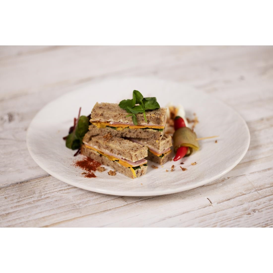 Olympia Denim Weiße Coupe Teller 285mm (4er Pack)