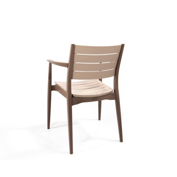Cork chaise en plastique empilable, Brun-Cappuccino, 50930