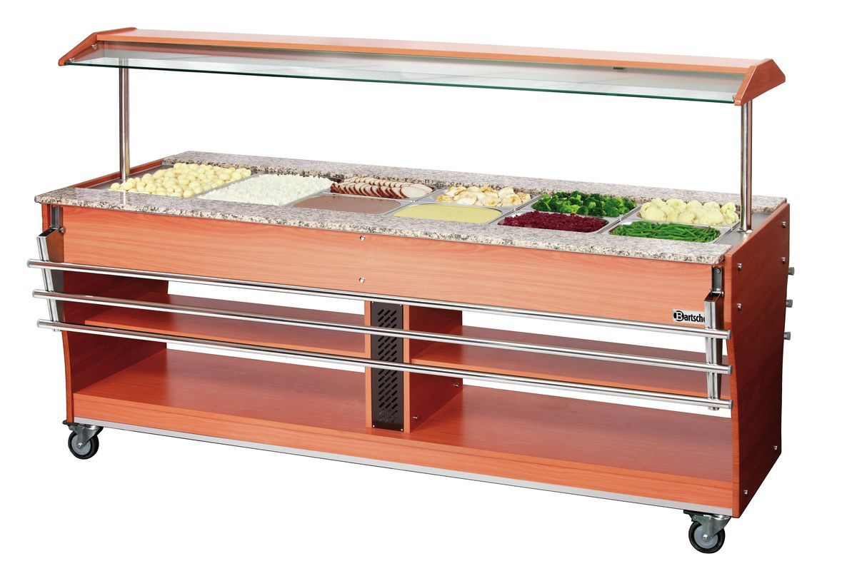 1 glissière plateaux, 6x 1/1 GN