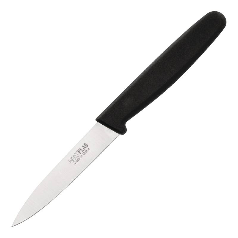 Couteau à Éplucher Noir - Hygiplas - Lame 75mm 