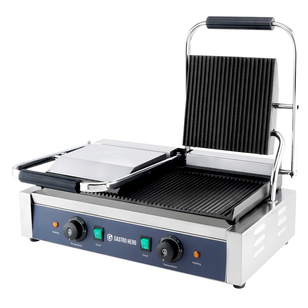 Elektro-Kontaktgrill ECO 2 x 1,8 kW, gerillt