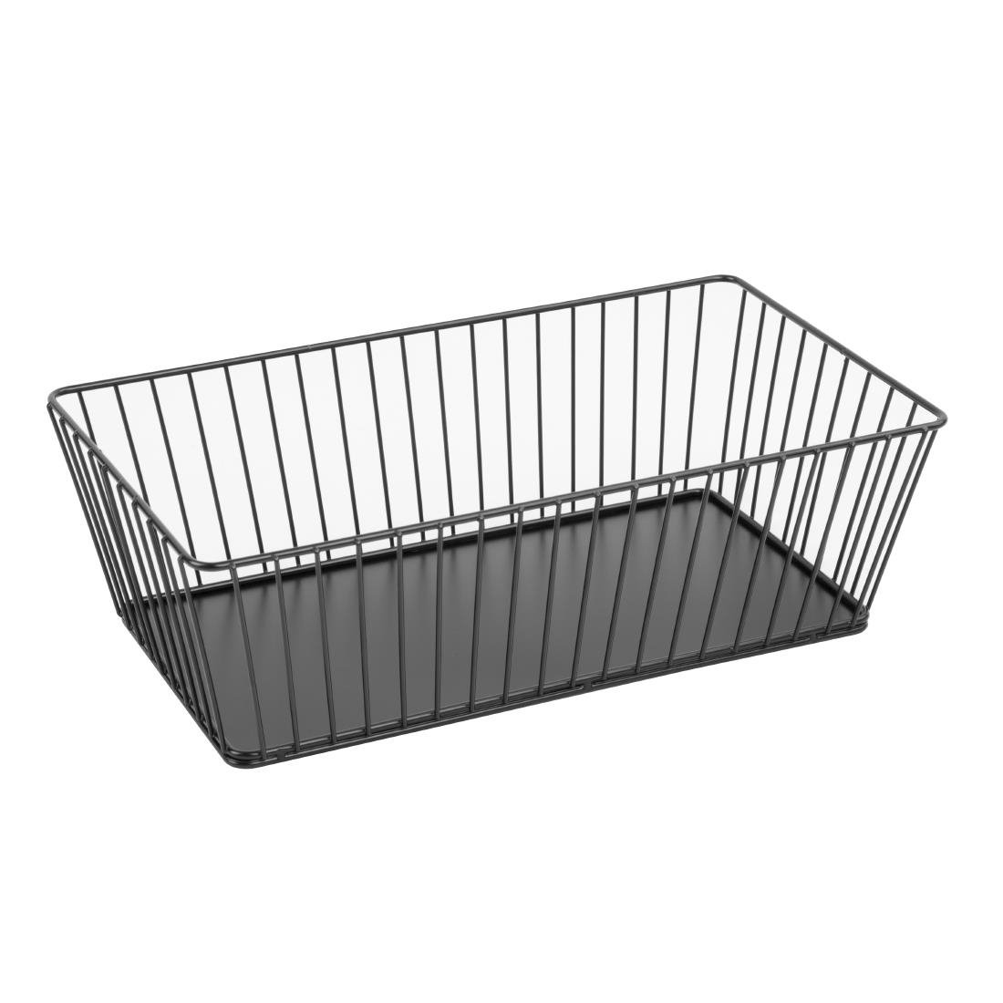Olympia Wire Food Display Tray Rechteckig Schwarz 330x190x100mm
