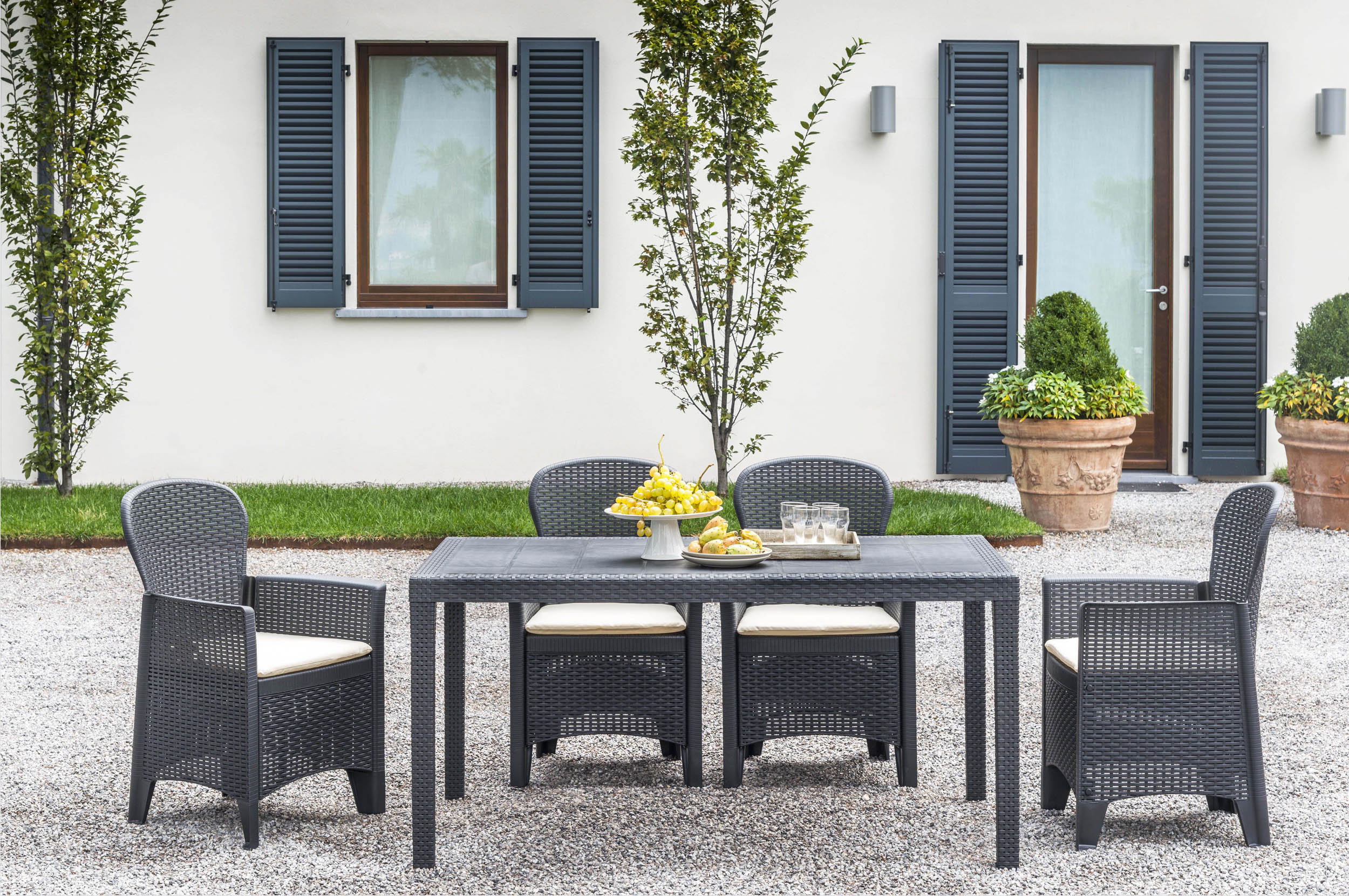 Table de jardin rectangulaire Curlo 150x90cm