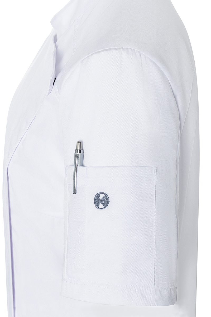 Koksbuis Met Korte Mouwen Voor Dames, Moderne Look - Wit - 48