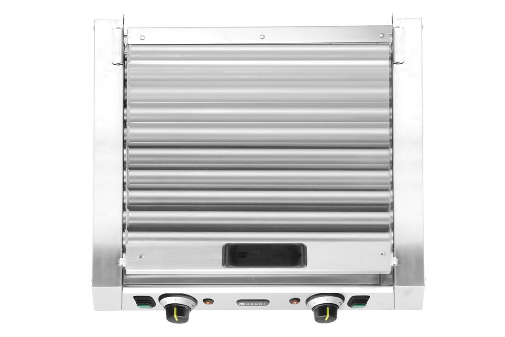 Worstrolgrill – 2 zones met energiebesparend deksel - 220-240V/980W - 566x527x(H)259mm