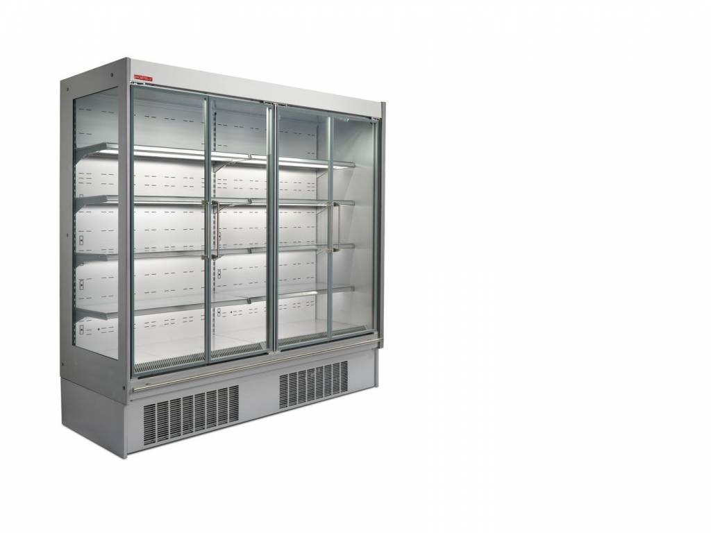Wandkühlregal hohes Modell | Klapptüre aus Glas | Steckerfertig | Erhältlich in 4 Größen