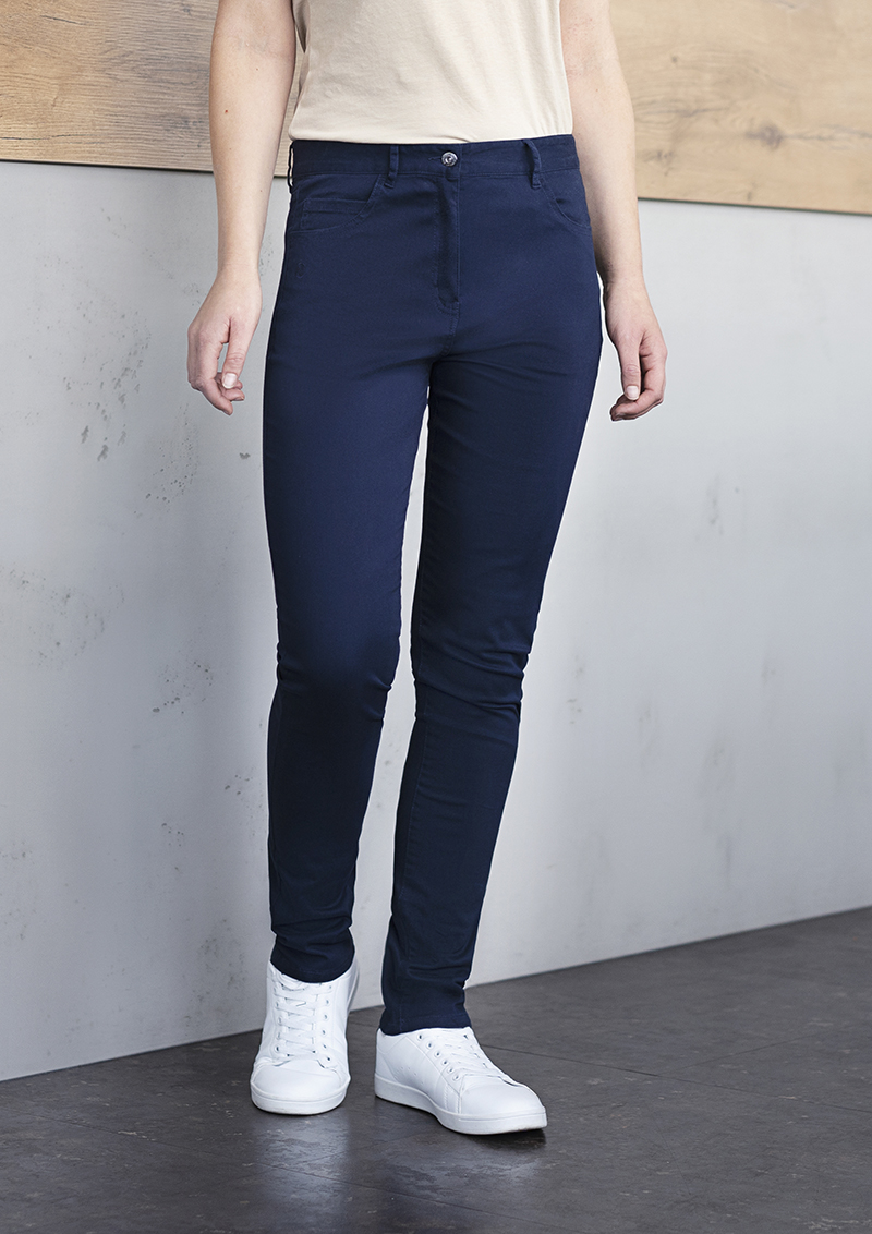 Damen 5-Pocket-Hose Classic-Stretch - Nachtblau - 48/l