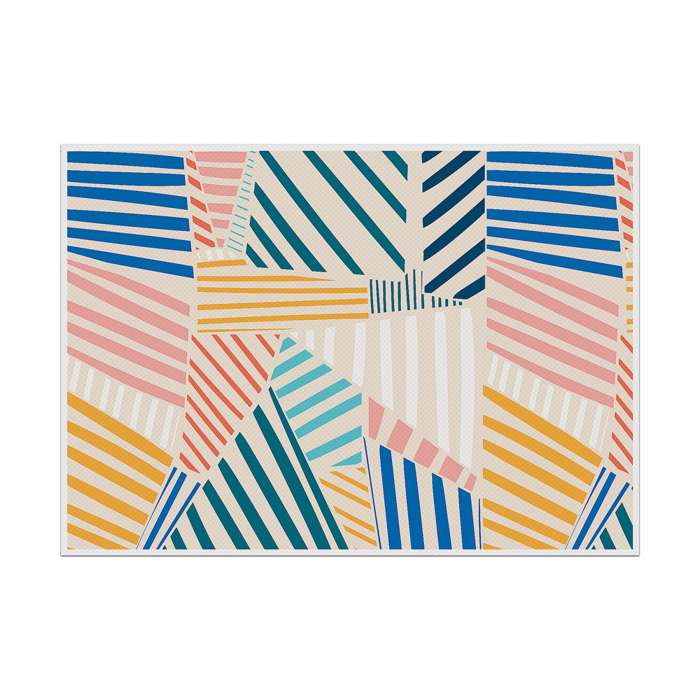 Placemat Set van 6 Stuks Kleurrijke Vormen 2