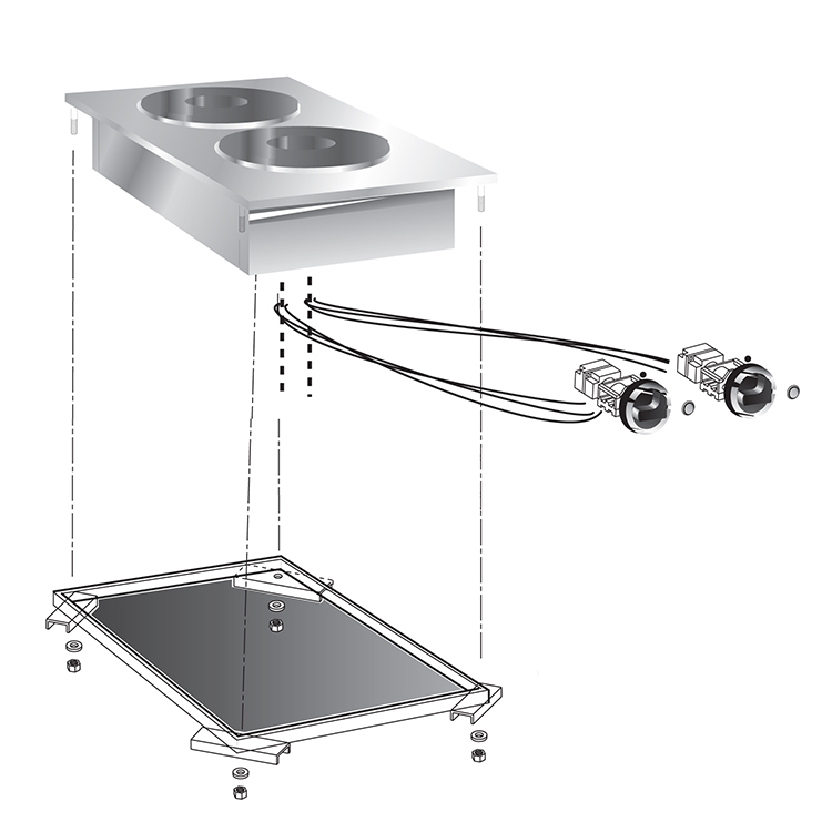 Drop-in Elektrische Kookplaat | 2 Platen | 4,1 kW 