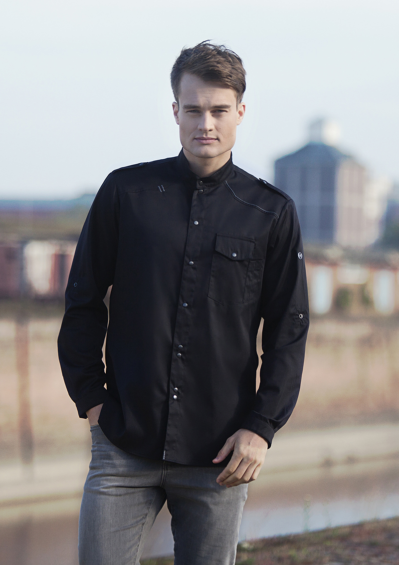 Chemise de cuisine New-Identity - Noir - 46