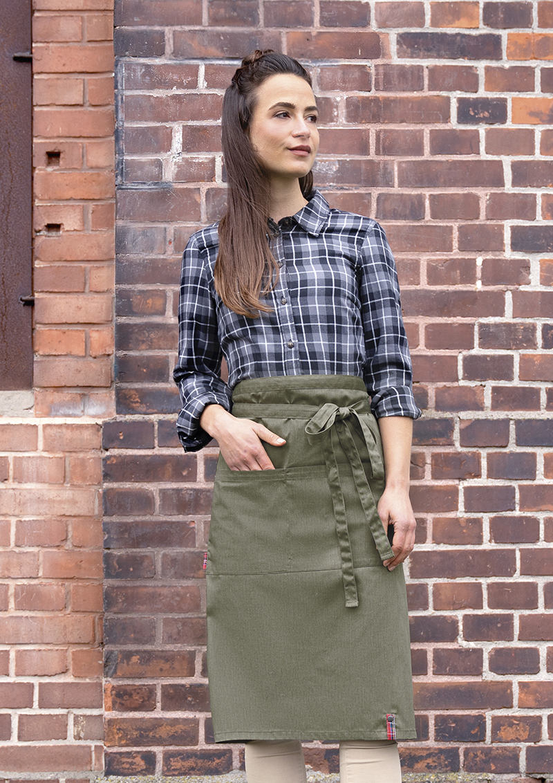 Tablier de bistro Denim-Style ROCK CHEF-Stage2 - Vintage Moss Green