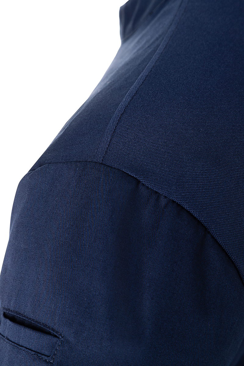 Dameswerkshirt Met Lange Mouwen - Marineblauw - Xs