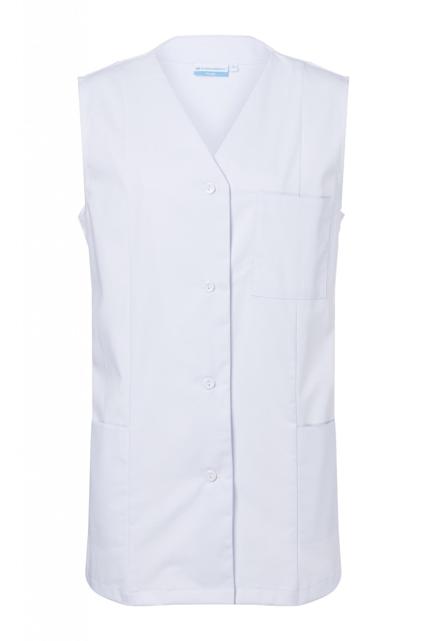 Damenkasack Basic | Weiß | 65% Polyester / 35% Baumwolle | Erhältlich in 6 Größen