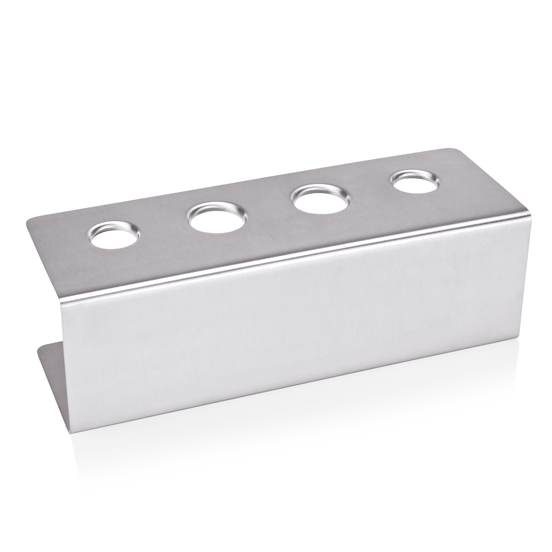 Ijswafelhouder, met 4 gaten, 27 x 9,5 x 8,2 cm, chroom-nikkelstaal