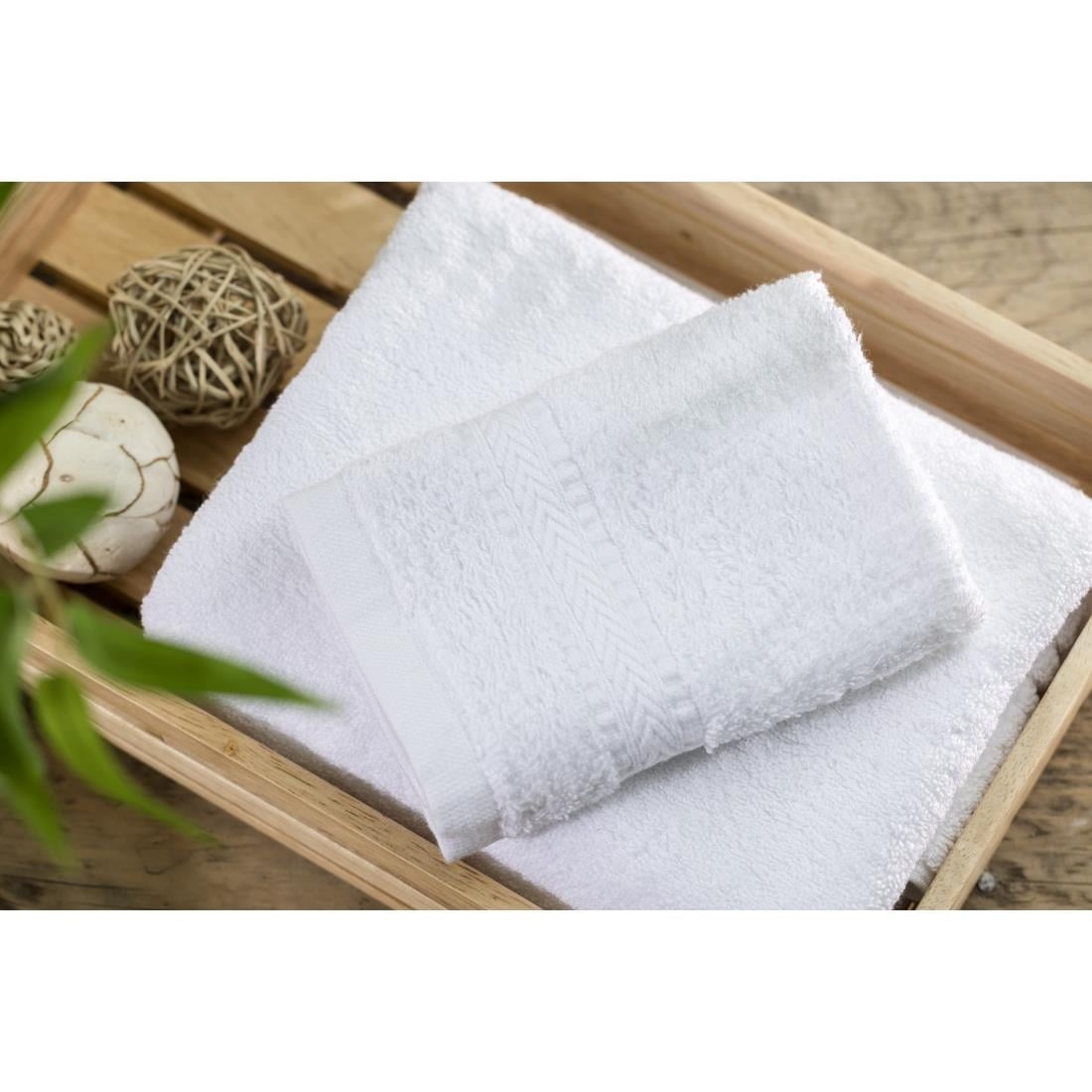 Mitre Comfort Nova Face Cloth White (10 Pack)