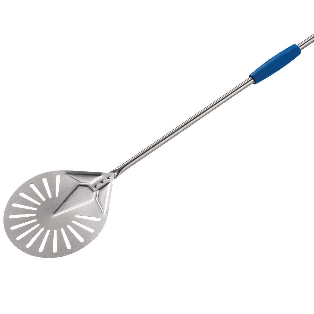 Kleine ronde schep in R.V.S. Ø 200 mm geperforeerd