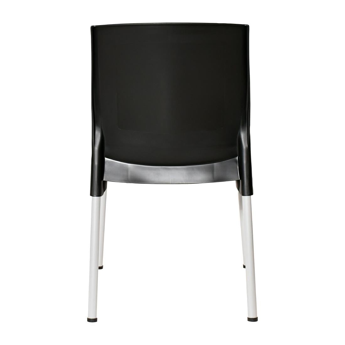 Chaises en polypropylène Bolero Elements noires (lot de 4)