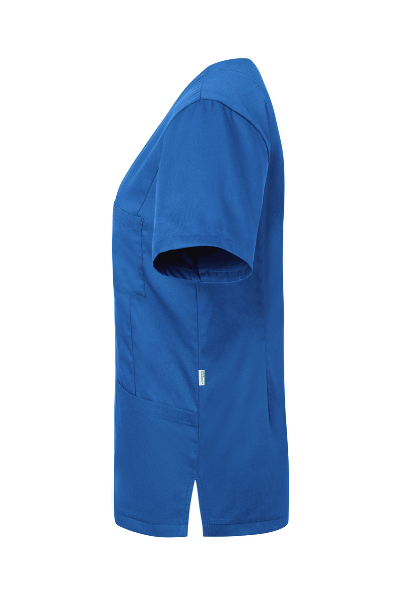 Kurzarm Damen-Schlupfkasack Essential, aus nachhaltigem Material - Königsblau - L