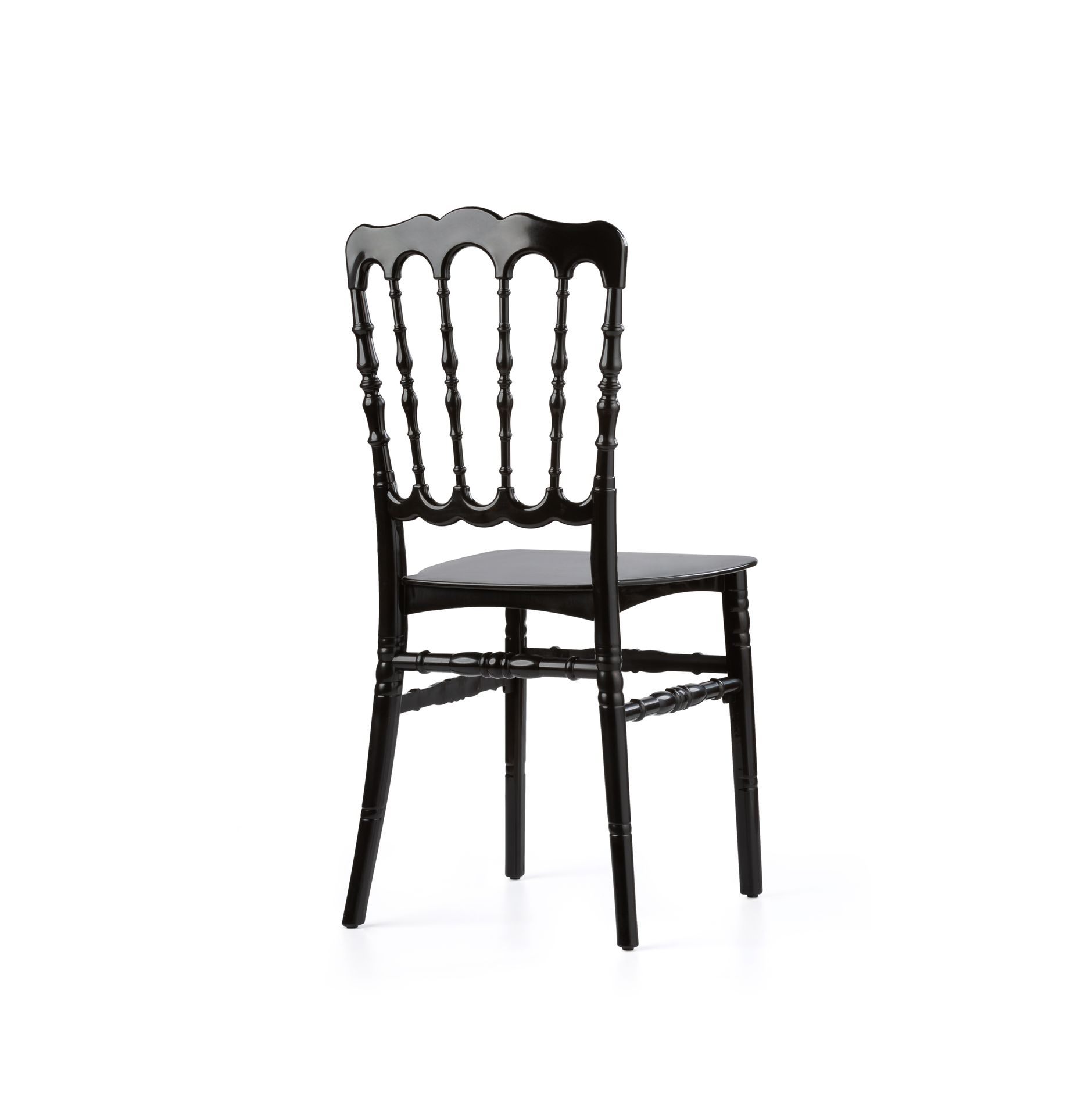 Wedding Chair Napoleon Black | Kunststof | 41x43x(H)90cm | Minimale per 8 Stoelen