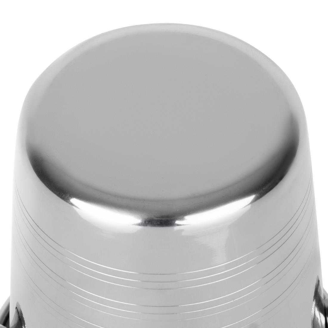 Seau à glace en acier inoxydable avec poignées et rainures Olympia 1050ml