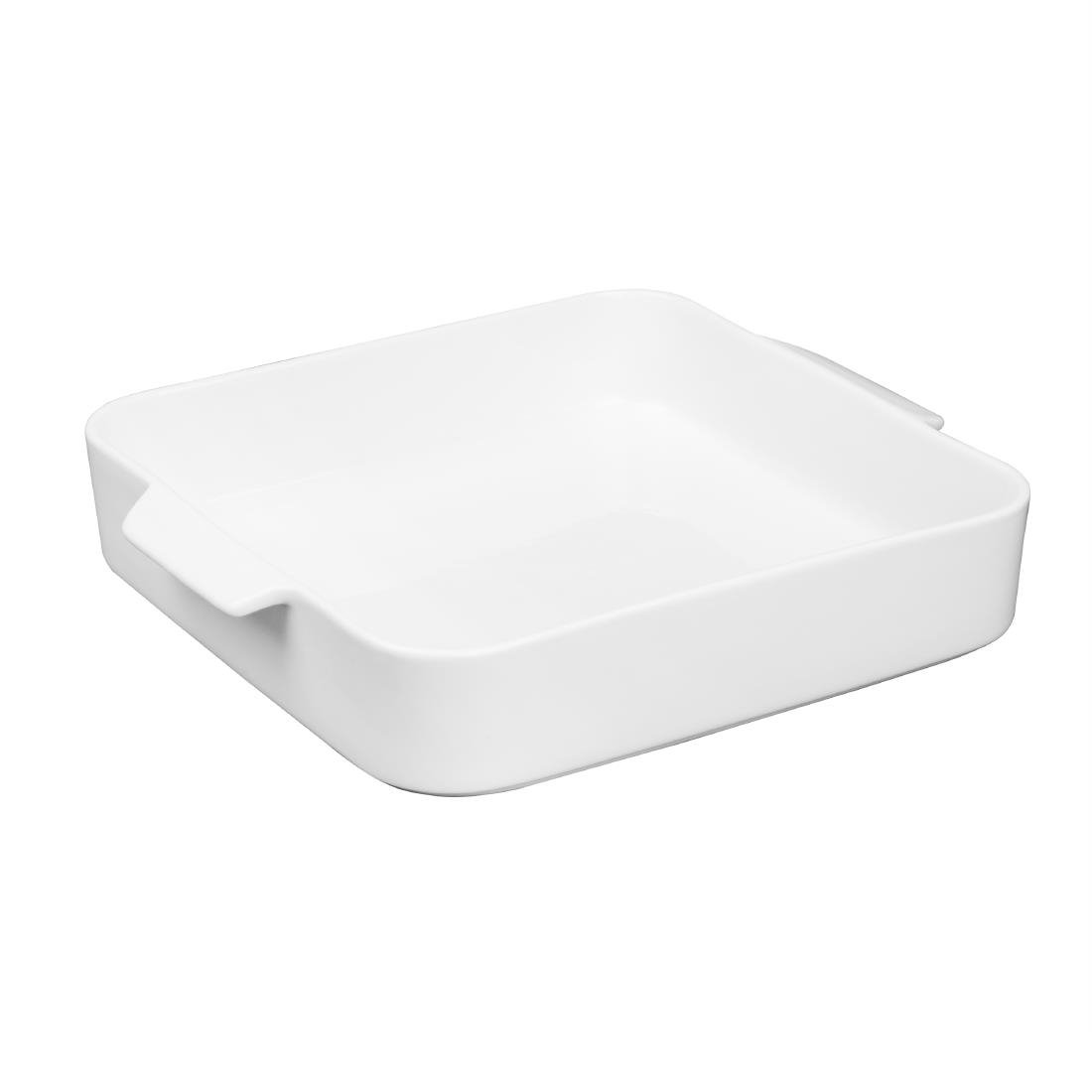 Olympia whiteware vierkante braadslee 260x225x50mm (verpakking van 2)