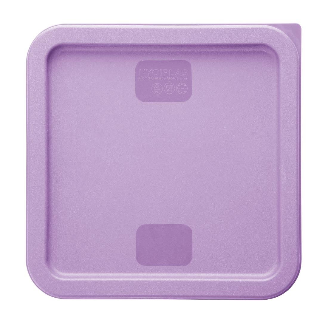 Couvercle carré pour boîte de conservation Hygiplas violet 