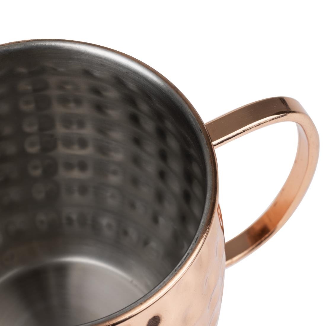 Mugs en acier inoxydable martelé Olympia Barware 440ml cuivre (lot de 6)