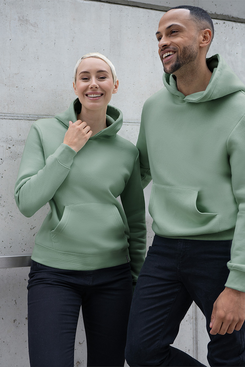 Hoodie de travail pour femme Soft-Face, en matière durable - Vert Pistache - L