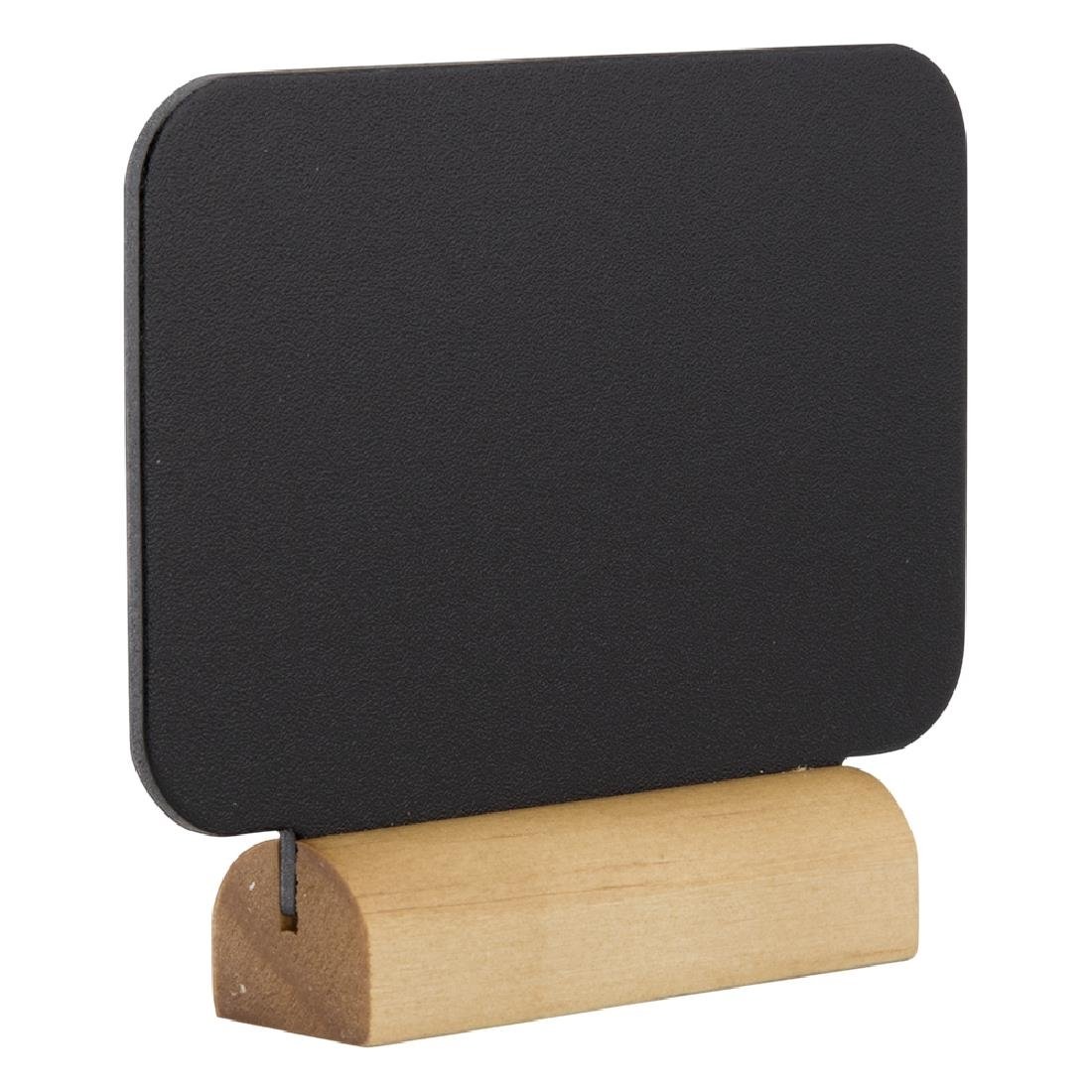 Securit rechteckige Minikreidetafeln, inklusive Kreidemarker, mit Holzsockel (4 Stück)