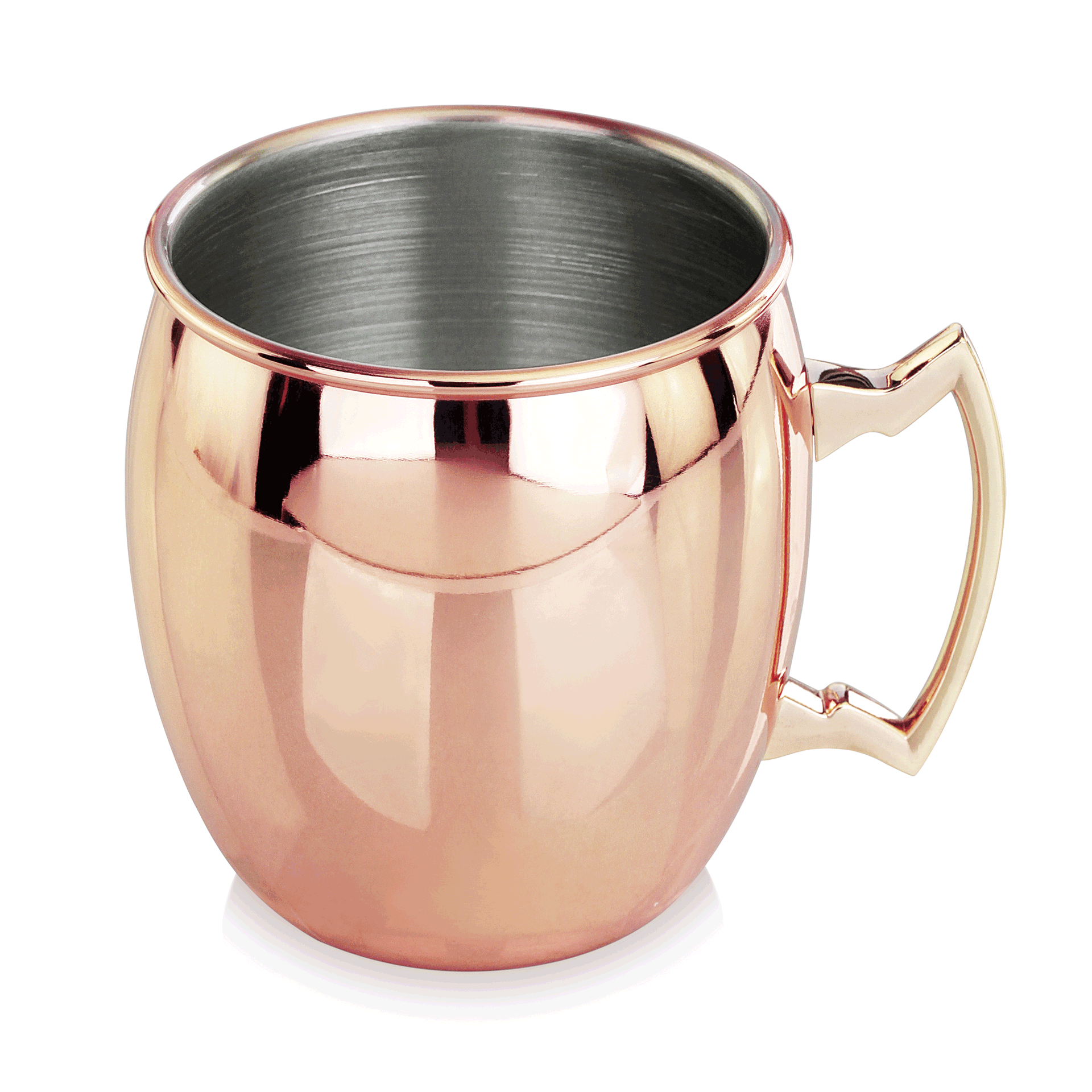 Moscow Mule, 0,4 L, Ø 8,7 cm, hauteur 9 cm, aspect cuivre, acier inoxydable chromé, revêtement PVD