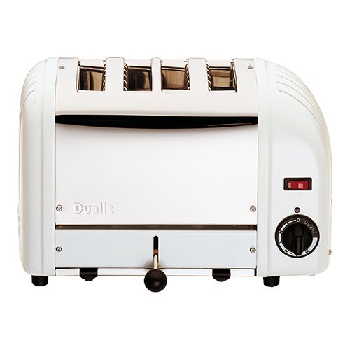 Toaster | Edelstahl/Aluminiumguss | Weiß | 4 Schlitze | 230V