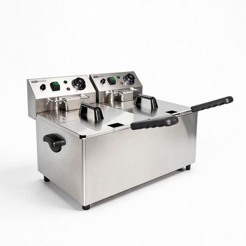 Dubbele friteuse 2x8L 2800W RVS ProSelect