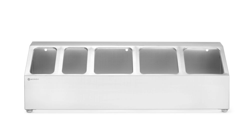 Halterung für Gastronorm-Behälter - 5 Fächer - 745x245x(H)215mm