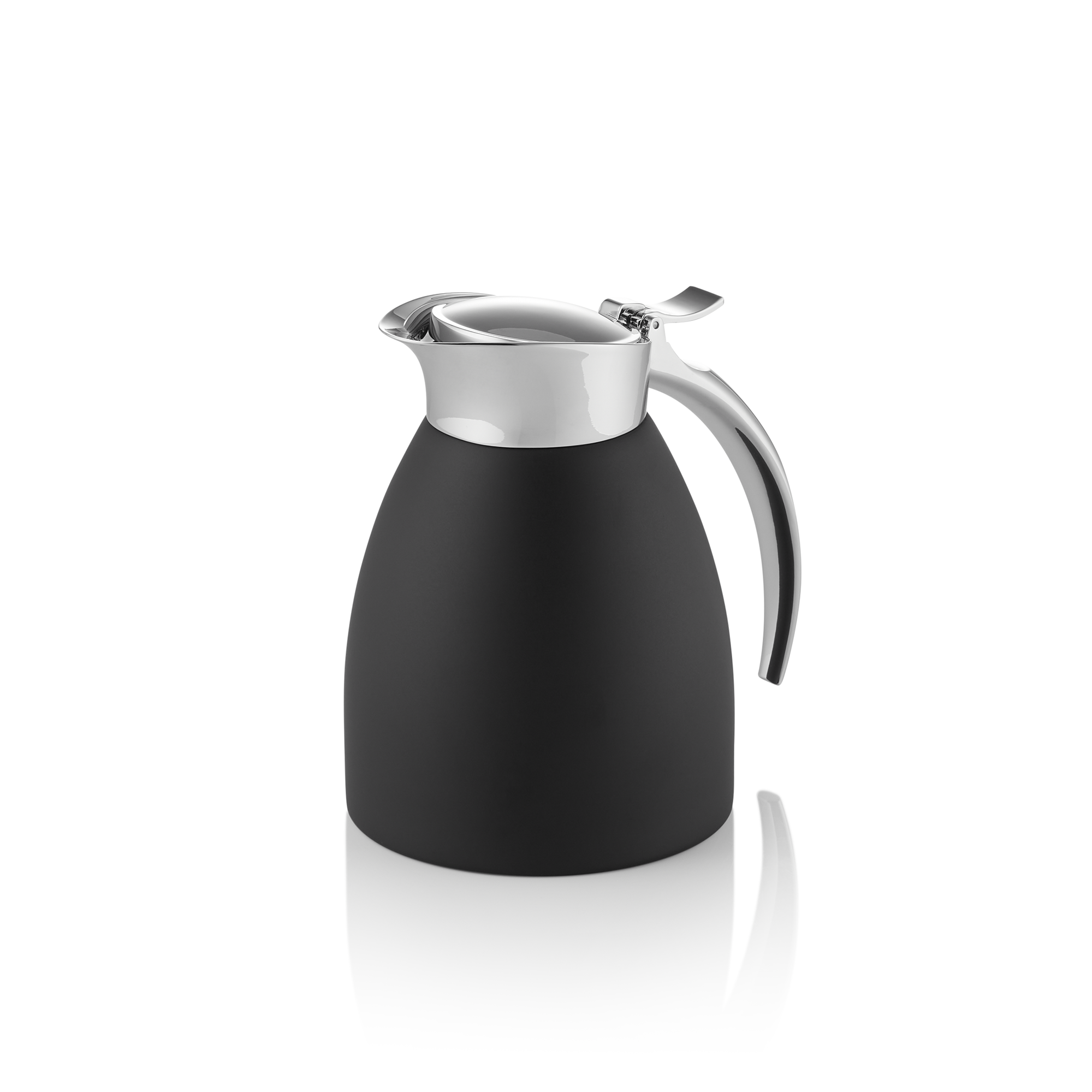 Isolierkanne, 0,3 ltr., Ø 10,5 cm, Höhe 13,5 cm, schwarz, Chromnickelstahl 18/8