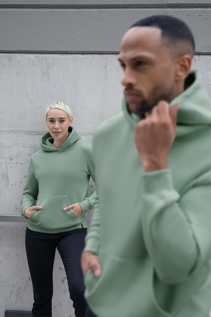 Hoodie de travail pour femme Soft-Face, en matière durable - Vert Pistache - L