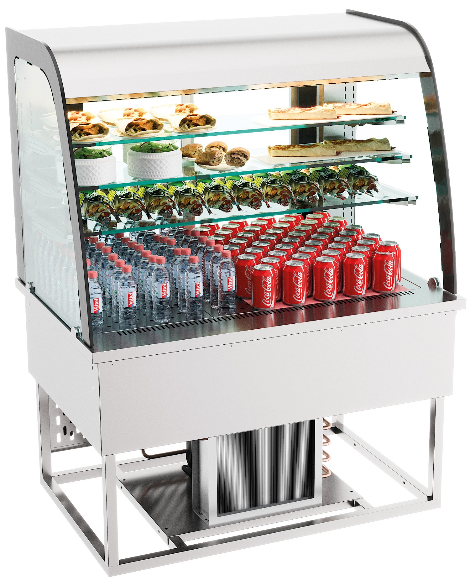 Drop-In Vitrine Réfrigérée 140L Ouvert