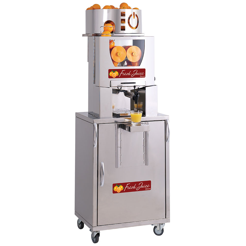 Automatische citruspers - Zelfbediening - 20/25 sinaasappels (maximale diameter 80 mm) per minuut