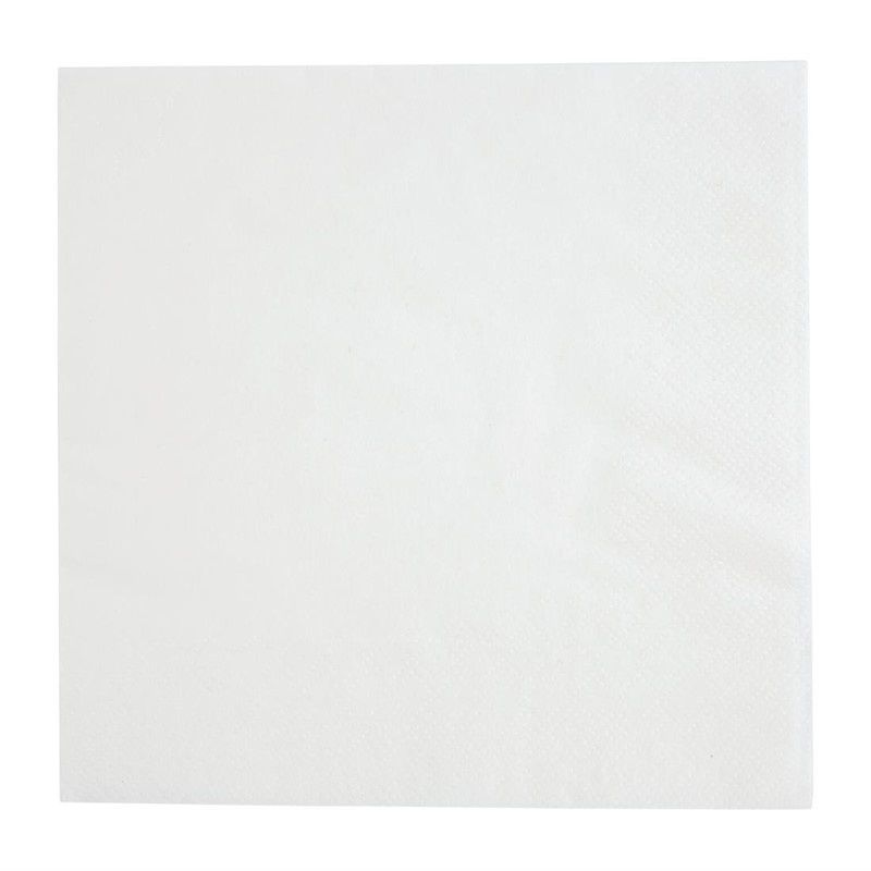 Serviettes de table Fiesta pli 1/4 blanc 330mm | 2000 pièces