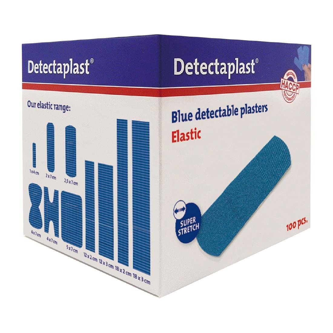 Detectaplast elastische pleister 25x72mm - 100 st