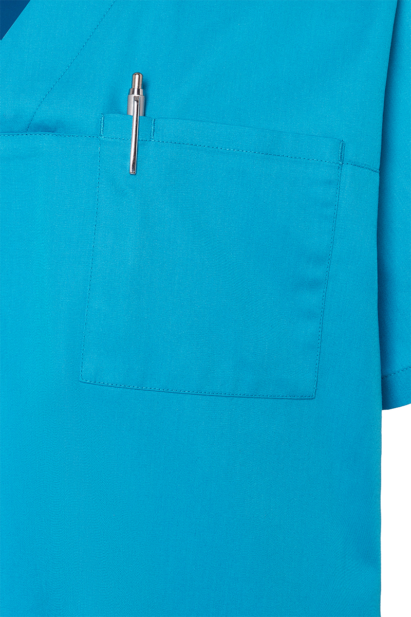 Kurzarm Herren-Schlupfkasack Essential, aus nachhaltigem Material - Pazifikblau - L