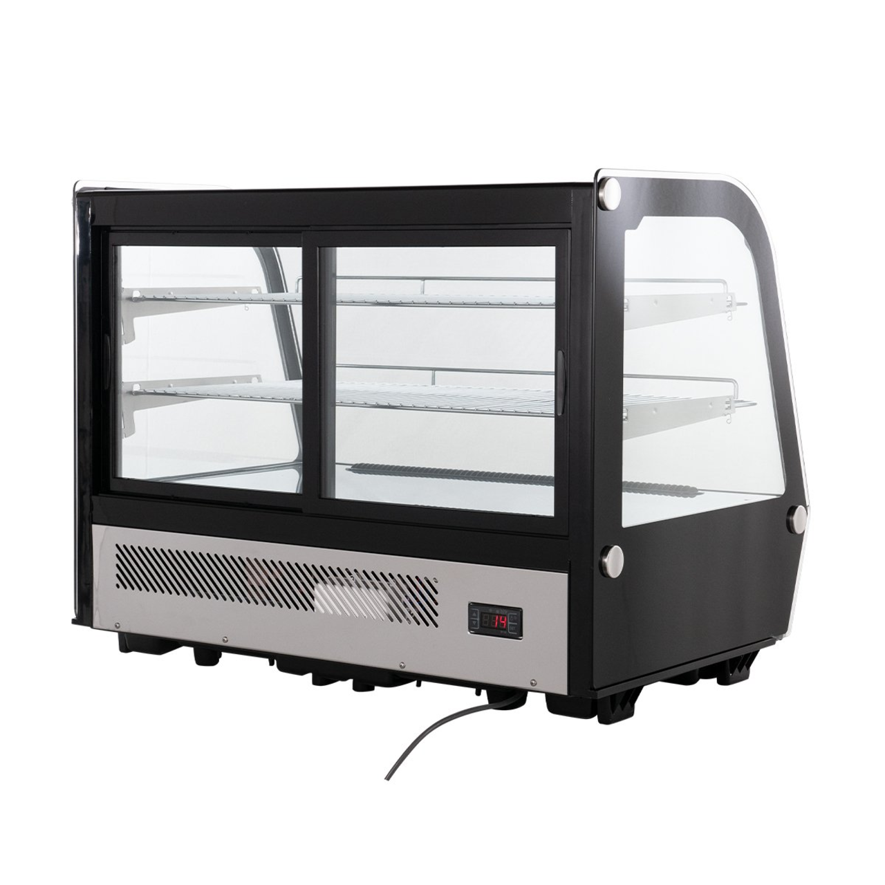 Kühlvitrine ECO 160 Liter, 880 mm, mit LED-Beleuchtung und 2 Ablagen