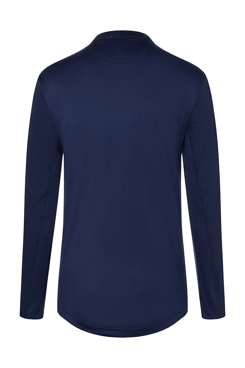 Dameswerkshirt Met Lange Mouwen - Marineblauw - Xs