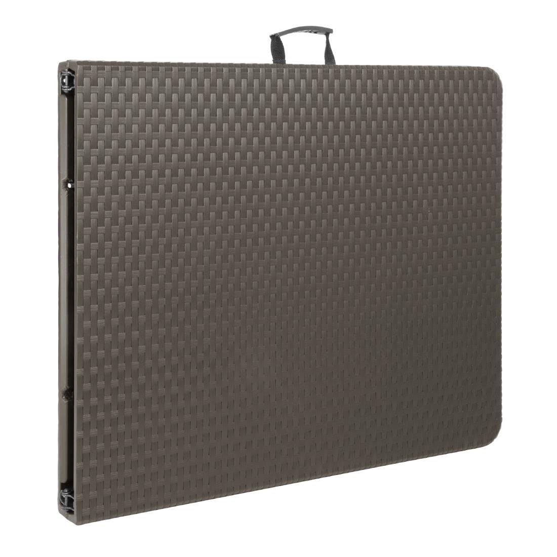 Bolero Rattan Rechteckiger Klapptisch Braun 6ft