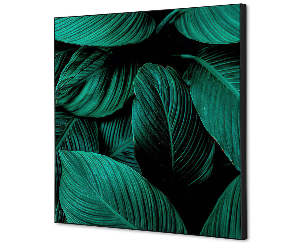 Wanddekoration botanische Blätter grün - 400x400mm