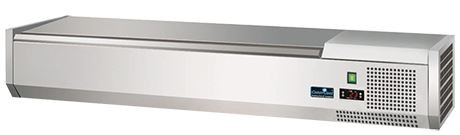 Kühlvitrine | Edelstahl Deckel | GN1/4x6-15cm