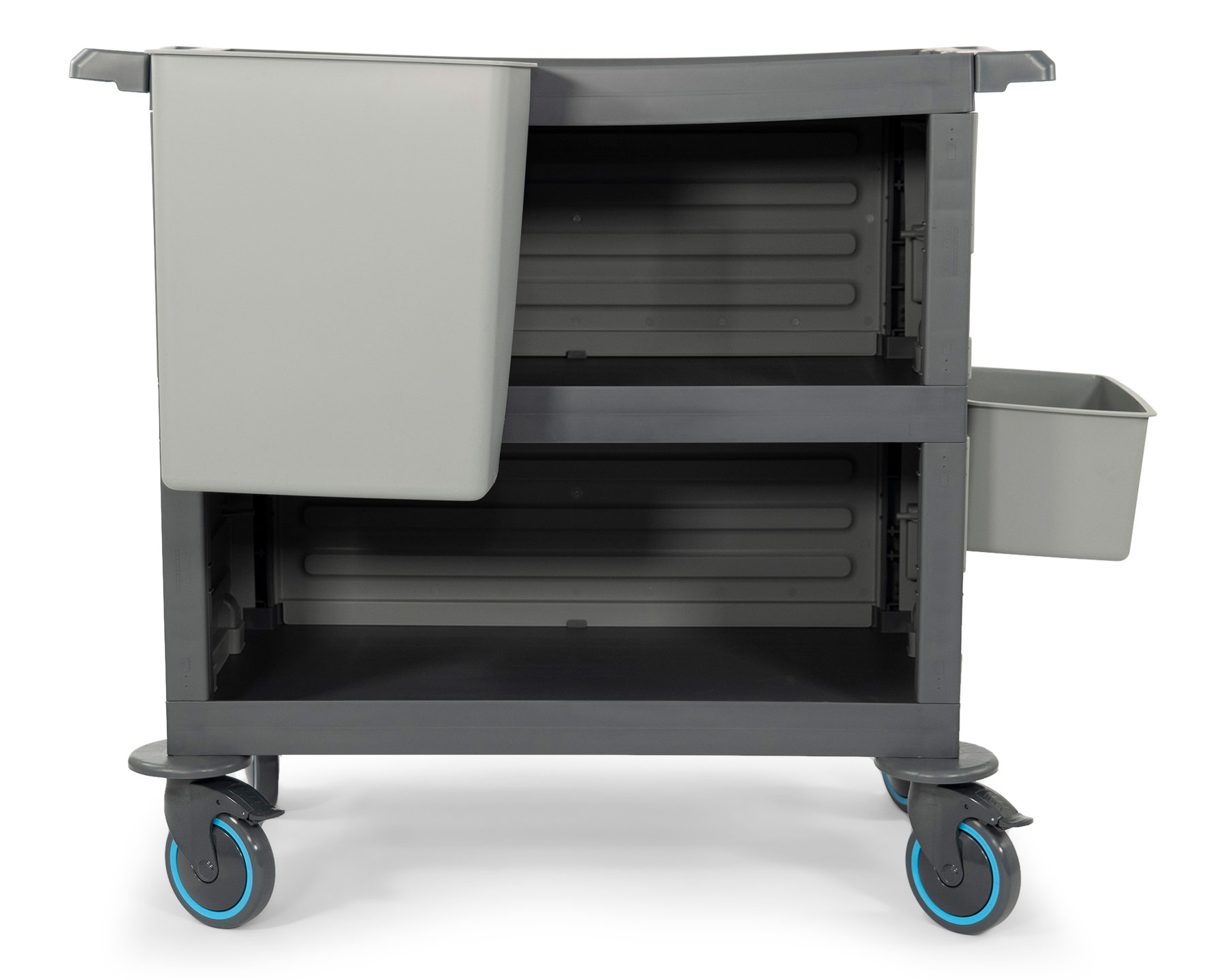Abräumwagen - 200 kg Kapazität -  mit Abfall- und Besteckfach
