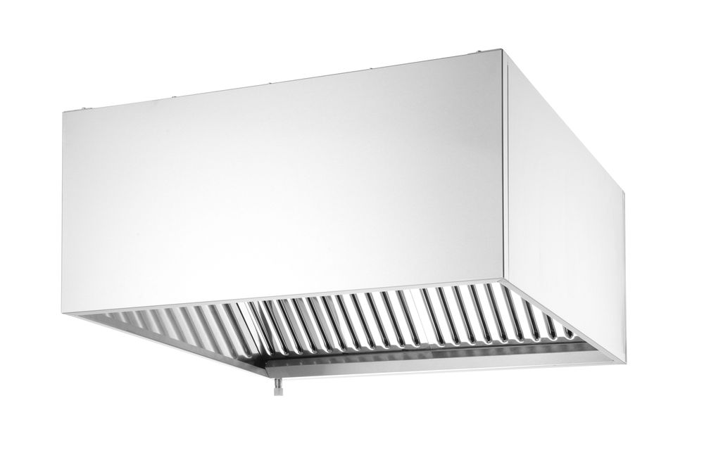 Wandgemonteerde afzuigkap - bevestigd met bouten - zonder verlichting - 1205x1000x(H)450mm