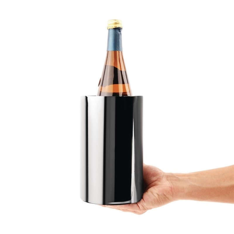 Doppelwandiger Weinkühler | Schwarzes Modell | Ø 120 x (H) 195 mm