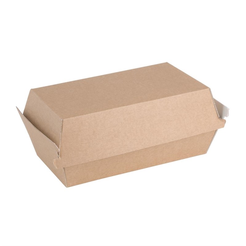 Boîtes à Hamburgers Compostables | Kraft | Grandes | 100 Pièces